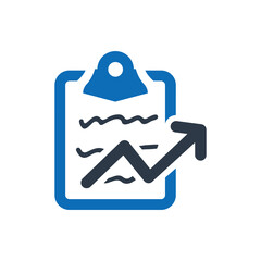 SEO Report Flat Blue Icon Isolate On White Background Vector Illustration | Seo Icons