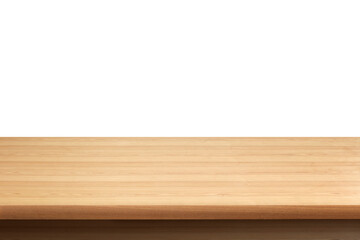 beautiful clean wooden table isolated PNG transparent