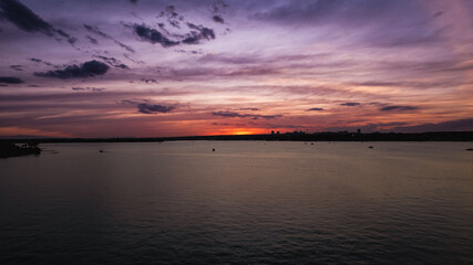 Por do Sol no Lago Paranoá em Brasília - Brasil