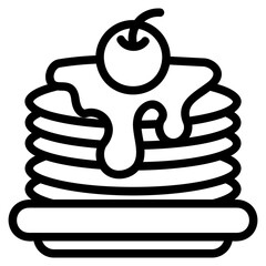  Pancakes outline icon