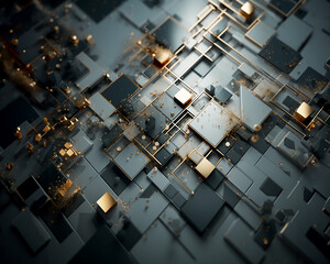 Abstract geometric volumetric background