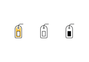 Tag icons set vector stock illustration.