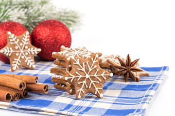Obraz na płótnie Canvas Hand-made Christmas gingerbreads