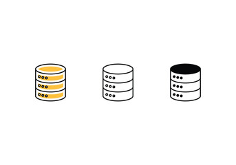 Backup icons set vector stock illustration.