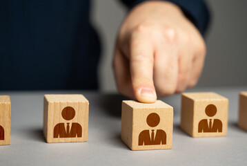 Select an employee to work on the project. Responsible work. Career advancement. Hiring by...
