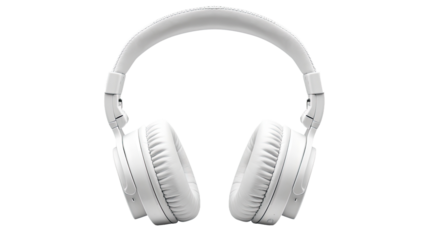 White headphones without any background. Separated.