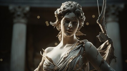 The greek goddess artemis.generative ai
