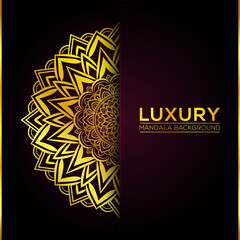 Luxury Mandala Background Design With Golden Arabic Islamic East Style