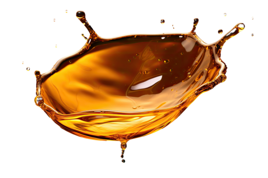 Image of an air-filled drop of oil or honey.