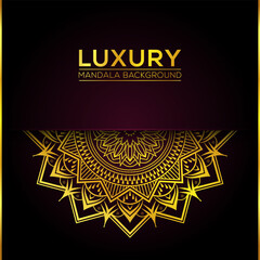 Luxury Mandala Background Design With Golden Arabic Islamic East Style