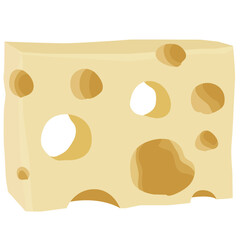 穴あきチーズのベクターイラスト素材