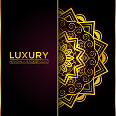 Luxury Mandala Background Design With Golden Arabic Islamic East Style