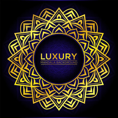 Luxury Mandala Background Design With Golden Arabic Islamic East Style