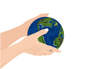 Put the world on both hands.