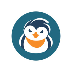 Penguin Birds Logo Illustration Vector Design