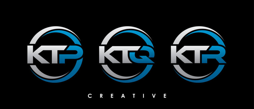 KTP, KTQ, KTR Letter Initial Logo Design Template Vector Illustration