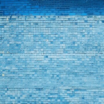 Blue Pool brick wall Texture.