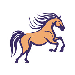 Fototapeta na wymiar Horse Animal Logo Illustration Vector Design Template