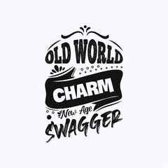 Fototapeta premium Old World Charm Typography T-Shirt Design.