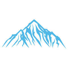 Blue Mountain Iceberg Hills Adventure Logo Template Design