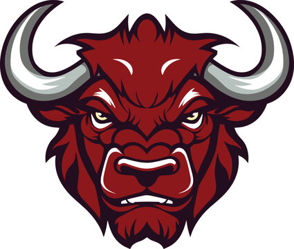 red bull mascot logo vector