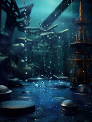 Background of technological product display,created with generative ai tecnology.