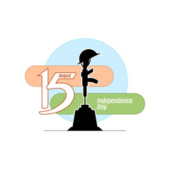 Vibrant 15 August Festival Illustration for India's Independence Day