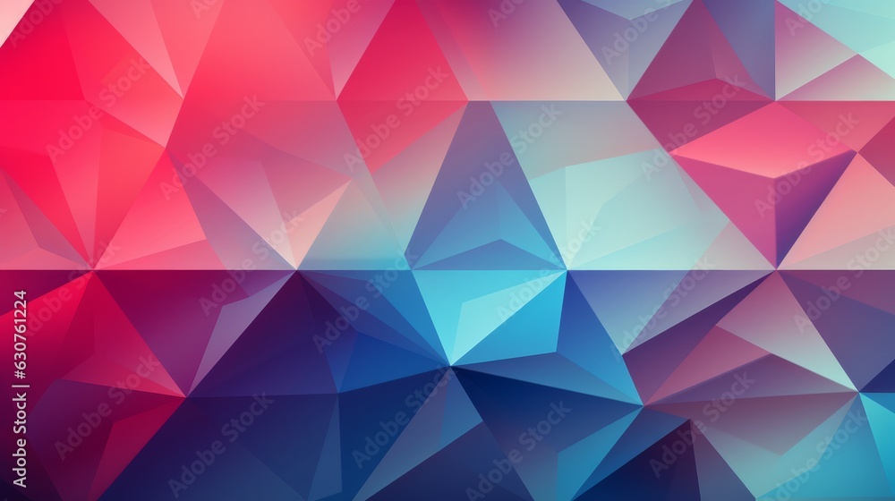 Poster abstract triangle geometry colorful pattern background, polygonal style. ai generative.