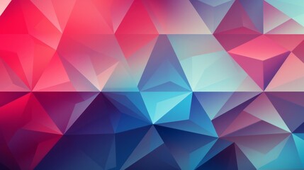 Abstract triangle geometry colorful pattern background, polygonal style. AI generative.
