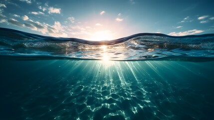 Sonnenküsse auf den Wellen: Das strahlende Meer in seiner Pracht