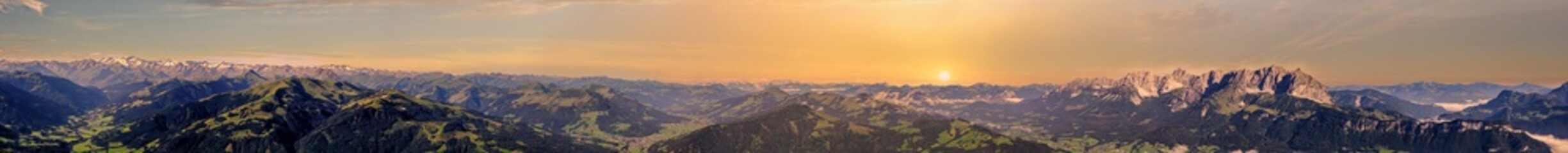 Kitzbühler Horn Sunset Panoramic