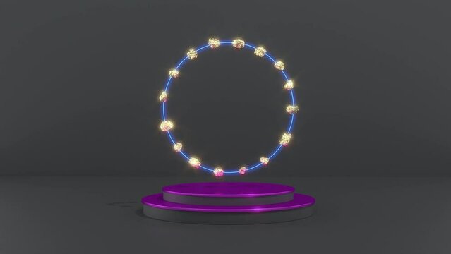 Mock up glow circle able to loop seamless
