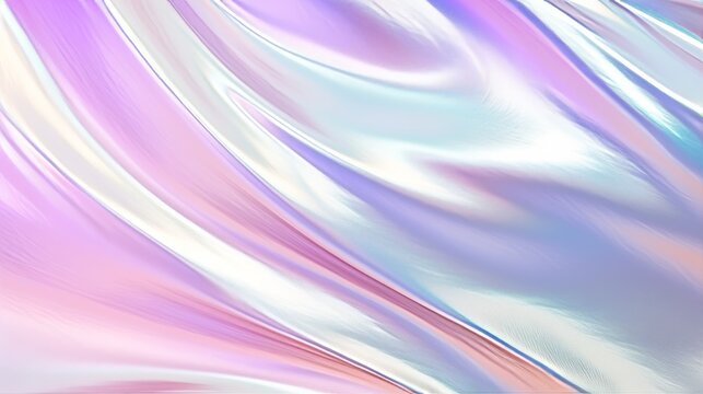 White abstract holographic background. Holograph color texture with foil effect. AI generative.