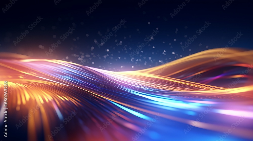Sticker abstract futuristic wave background. illustration ai generative