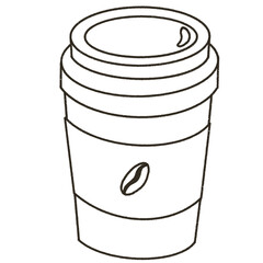 A cup of coffee for takeout doodle