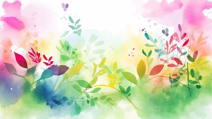 Obraz na płótnie Canvas water color floral background