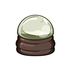 new snow ball cartoon. year sphere, xmas winter, christmas merry new snow ball sign. isolated symbol vector illustration