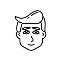 Obraz na płótnie Canvas Man Face icon in vector. Illustration