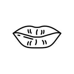 Lips icon in vector. Illustration