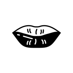 Lips icon in vector. Illustration