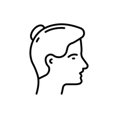 Head icon in vector. Illustration