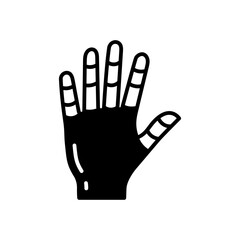 Hand icon in vector. Illustration