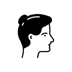 Head icon in vector. Illustration