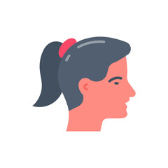 Head icon in vector. Illustration