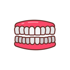 Teeth icon in vector. Illustration