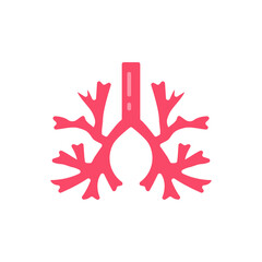 Bronchus icon in vector. Illustration