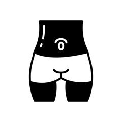 Navel icon in vector. Illustration