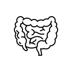 Large Intestine icon in vector. Illustration