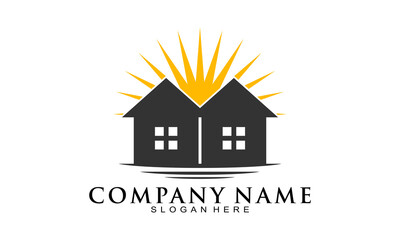 Shine home property vector logo