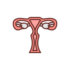 Uterus icon in vector. Illustration